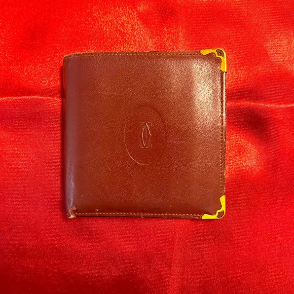 Cartier Handbags - Cartier Wallet Bordeaux Leather